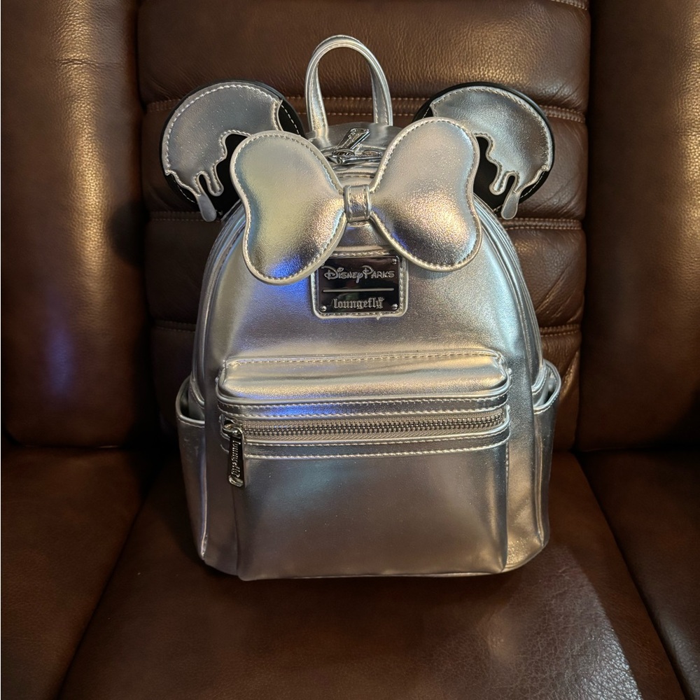 Loungefly Metallic Silver Backpack